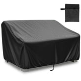Shouken two-seater patio bench cover protecting furniture from sun and rain