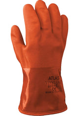 SHOWA Atlas 460 glove front view showing full PVC coating for chemical resistance.