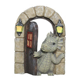 SHOWFEICAT dragon garden ornament in resin adds daytime charm to outdoor spaces