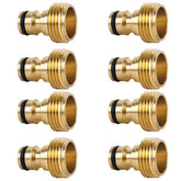 ShowNew garden hose quick connector 8-pack front view with durable brass construction.