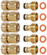 SHOWNEW brass female quick-connect close-up showing secure seal and fit