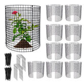 Sibosen round plant protector assembly shields seedlings from wildlife while preserving sunlight.