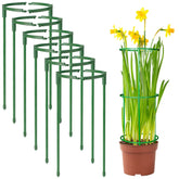 SIBRANT 12-pack half-round plant stakes support upright growth for indoor plants.