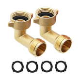 SICILAMIU 90-degree brass hose elbow reduces kinking for easy 3/4 in connections.