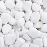 SIDONG 5lbs white river rocks—1-2 inch pebbles ideal for plant pots and terrariums.