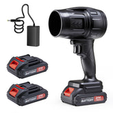 SIEARPUORL 21V cordless blower with two batteries for uninterrupted cleanup.