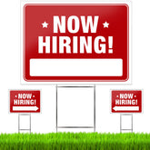 SignHero 24x18 now hiring sign front view boosts visibility for candidates.
