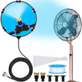Signice fan misting kit with 5 brass nozzles for outdoor cooling