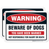 Sigo Signs Beware of Dog sign front view on durable metal for outdoor use.