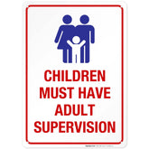 Sigo Signs pool sign 10x14 inches with a clear supervision message for pool safety.