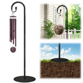 SIGOWING 76-inch shepherds hook supports wind chimes outdoors for stable display