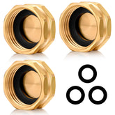 SIGURANTA brass end cap for 3/4 inch hose seals leaks.