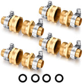 Siguranta brass hose repair connectors ready for a quick leak fix.