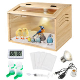Silanit chick brooder box front panel for easy monitoring.