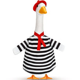 Silicherry goose outfit with beret hat adds playful French charm to your porch.