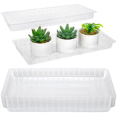 SiliFine clear plant saucer 6x14 inches catching excess water to protect surfaces.