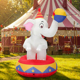 Silipull LED 5ft elephant inflatable for circus-themed parties and outdoor displays.