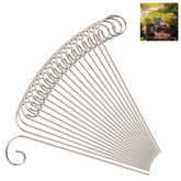 Silver plant label hooks 30cm in use for garden tagging and markers