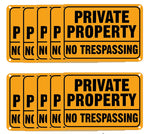 Simidobook no trespassing sign 7x10 inches for outdoor property security and clear boundary reminder.