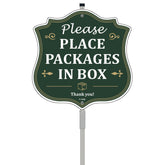 SImkha delivery sign 10x10, eye-catching display for clear package instructions.