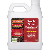Simple Grow Solutions Root Hume bottle demonstrates concentrated humic chemistry for soil conditioning and nutrient uptake.