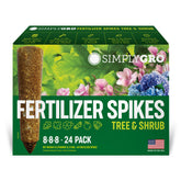 SimplyGro tree-shrub fertilizer spikes placed at the root zone support vigorous growth and rich color.