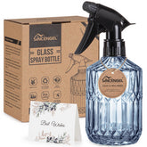 Sincengel glass plant mister 13.5oz blue shown for indoor watering and display