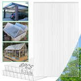 Sinimaka 8-pack greenhouse panels 8x4ft for durable, weather-ready coverage