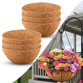 Sinimaka Coco Liners 14-inch round fit in hanging baskets for improved drainage and airflow.