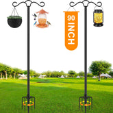 SINLEY two-pack 90-inch double shepherds hook ideal for bird feeders and lanterns.