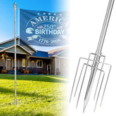 Sinyoeer 8ft inground flag pole for durable outdoor flag display