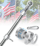 Sinyoeer stainless steel flag pole 6 ft for outdoor home display, rust-free durability.