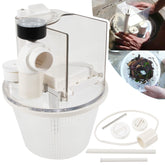 Sixcow Vac-Mate dispenser basket traps debris before the pump for smoother pool cleaning.
