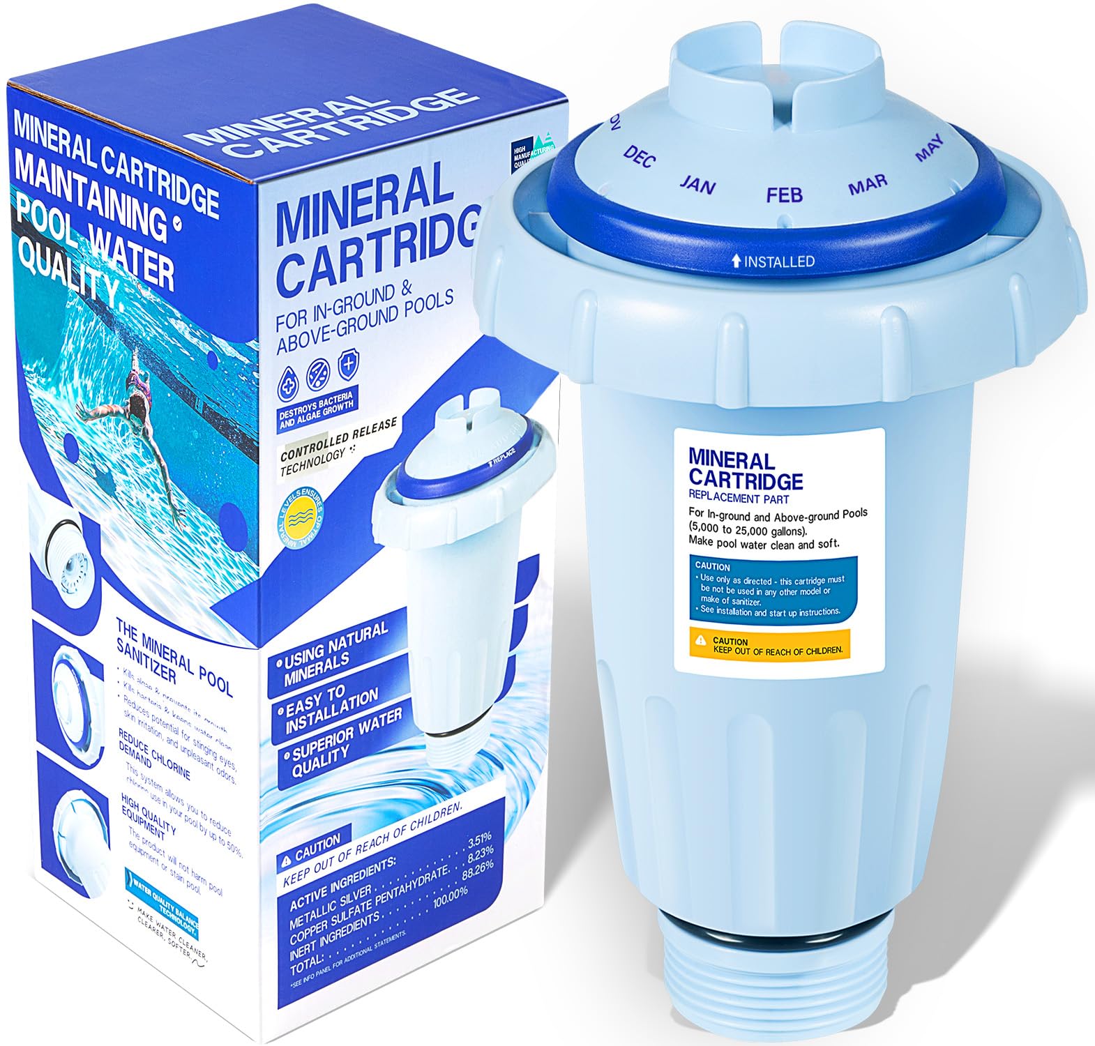 Sixcow W28175 mineral cartridge replacement for Nature2 Express systems improves water clarity.