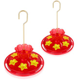 SIXTOYZF hummingbird feeder top view shows leak-proof design for outdoor use.