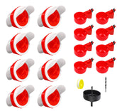 SJZNEWWOSM automatic chicken feeder with eight ports reduces feed waste.