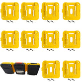 SKCMOX 10-pack battery holders for Dewalt 20V and 60V, organized tools.