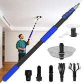 SKGPOLE telescopic pole assembly extends reach for high ceilings.