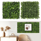Skloopearg artificial grass wall panel close-up showing dense greenery for a natural backdrop.