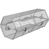 Skyflame basket front view shows sturdy stainless steel for durable, even roasting.