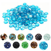 Skyflame Caribbean Blue fire glass beads closeup showing vivid color for dramatic fire pit visuals