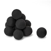 Skyflame 4-inch black ceramic fireball set12 for clean burning indoors and outdoors.