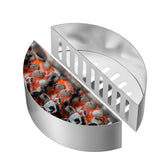 Skyflame charcoal basket holder in stainless steel for durable grilling and even heat.