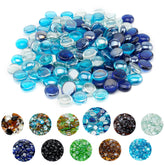 Skyflame cobalt blue half-inch fire glass beads for vibrant outdoor pits.