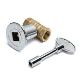 Skyflame half-inch straight gas key valve kit for fire pits with robust fuel flow