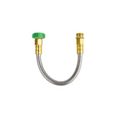 Skyward 304 stainless short hose with durable connector for leak-free watering.