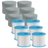 Slamate spa filter 6-pack compatible with multiple hot tubs for clean water.