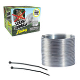Slinky Scram-Squirrel deterrent setup protects bird seed around a feeder
