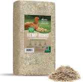 Small Pet Select Hemp Hurd Bedding in a chicken coop with superior absorbency and odor control.