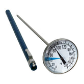 SmartChoice stainless steel soil thermometer with a 127mm stem for accurate soil readings.